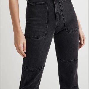 Madewell 90’s Straight utility Black Jeans